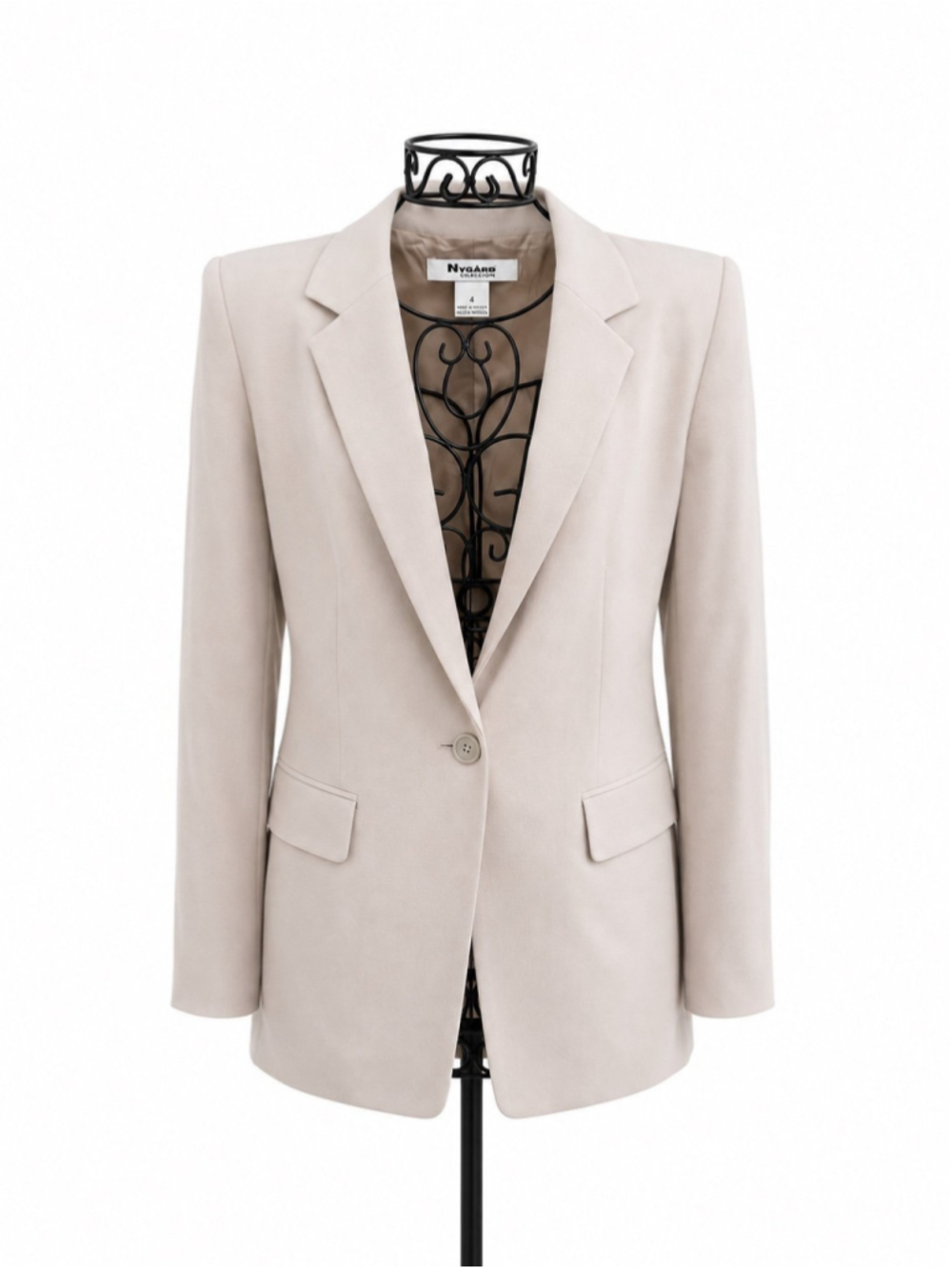 Nygard collection tan beige blazer jacket 90s vintage retro office business